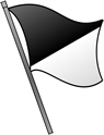 Bandeiras usadas na Fórmula de cor preta e Branca - Piloto advertido por anti-esportividade