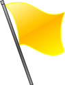 Bandeiras usadas na Fórmula 1 de cor amarela