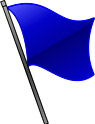 Bandeiras usadas na Fórmula 1 de cor azul