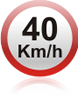 Placa de Regulamento de limita de velocidade, 40 km/h