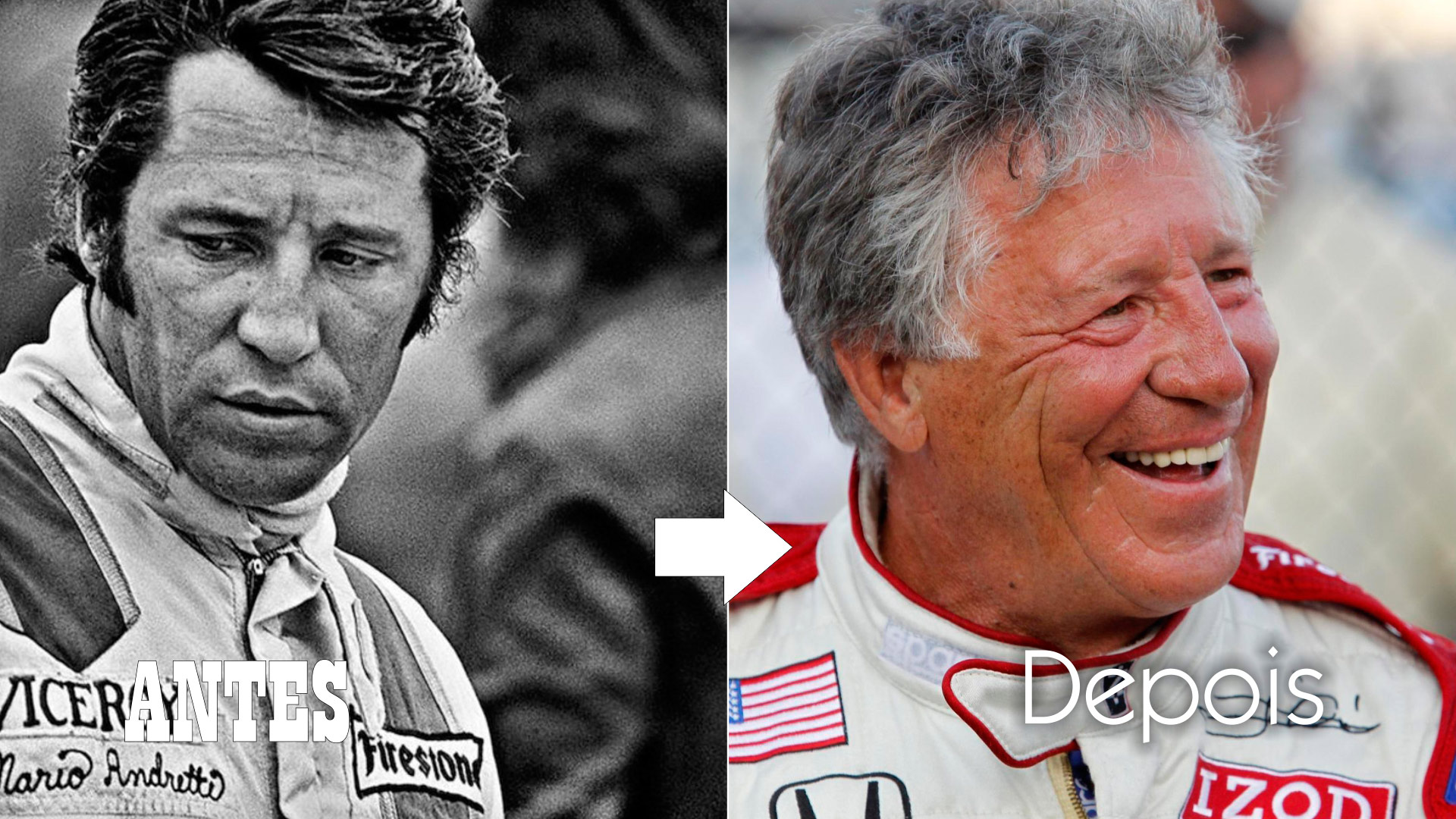 Mario Andretti, campeão na Formula 1 e Fórmula Indy. Consultor ocasional na equipe Andretti de Fórmula Indy