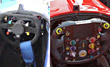 Volante do carro da Williams de 1997 e da Ferrari de 2010