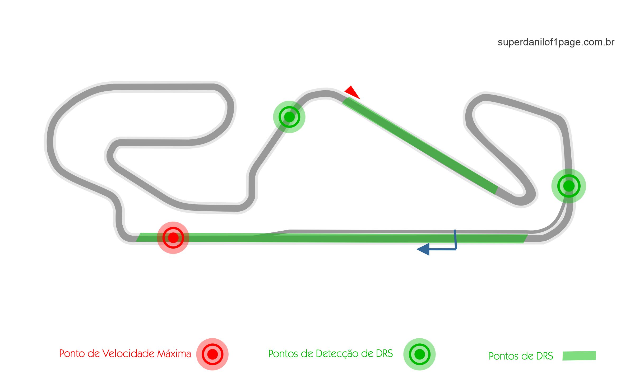 Mapa do circuito de Formula 1 de Espanha, Catalunha - foto by F1.com