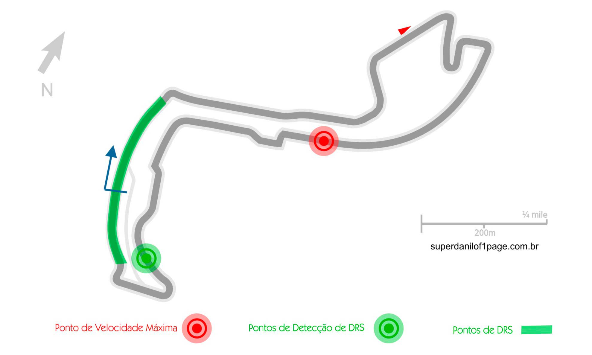 Mapa do circuito de Formula 1 de Mônaco, Monte Carlo - foto by F1.com
