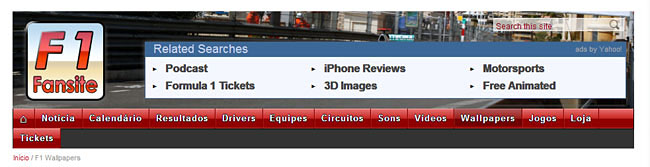 Site de fotos de carros de Fórmula 1 - F1 Fansite