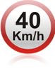 Placa de Regulamento de limita de velocidade, 40 km/h